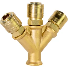 Druckluft-Verteiler 3/8 IG 3 Kupplungen