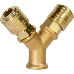 Druckluft-Verteiler 3/8 IG 2 Kupplungen 